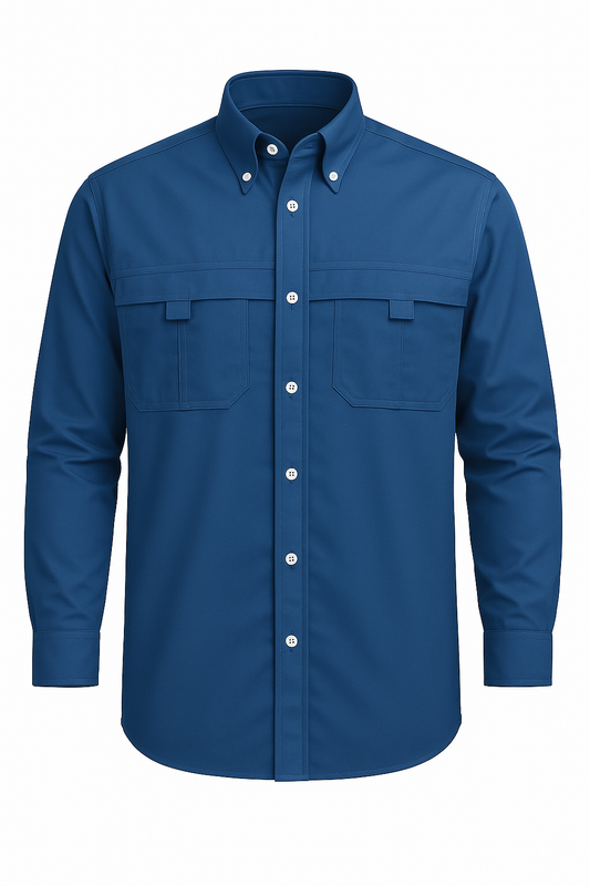 Camisa Tipo Columbia ref. Táctica - Azul Oscuro Manga Larga