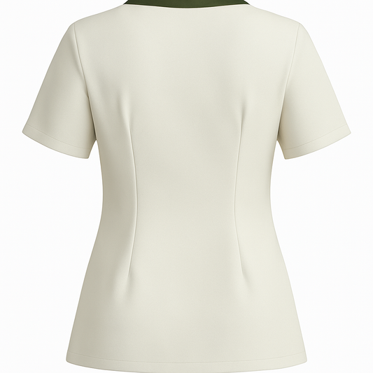 Conjunto Camarera Stretch Antimanchas - Beige y Verde