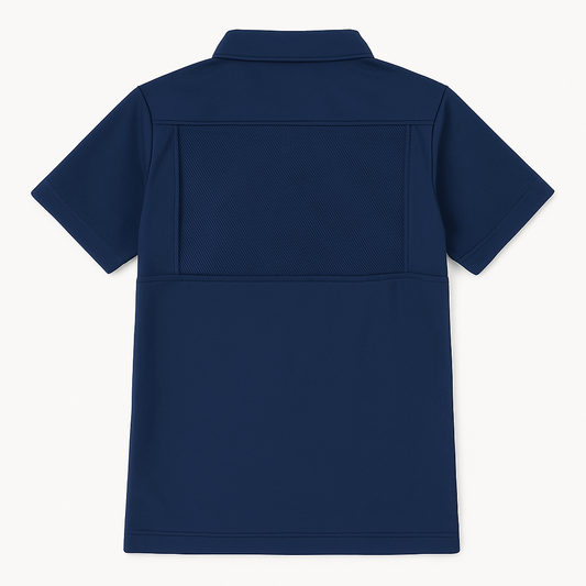 Polo DryFit Vent – Secado Rápido y Ventilación en Espalda - Azul Oscuro