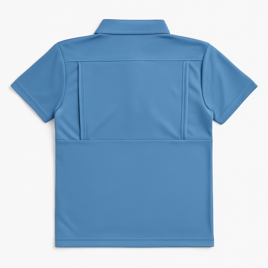 Polo DryFit Vent – Secado Rápido y Ventilación en Espalda - Azul Medio