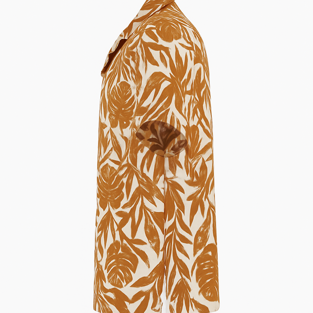 Camisa Resort Safari Sports SEC - Estampado Café